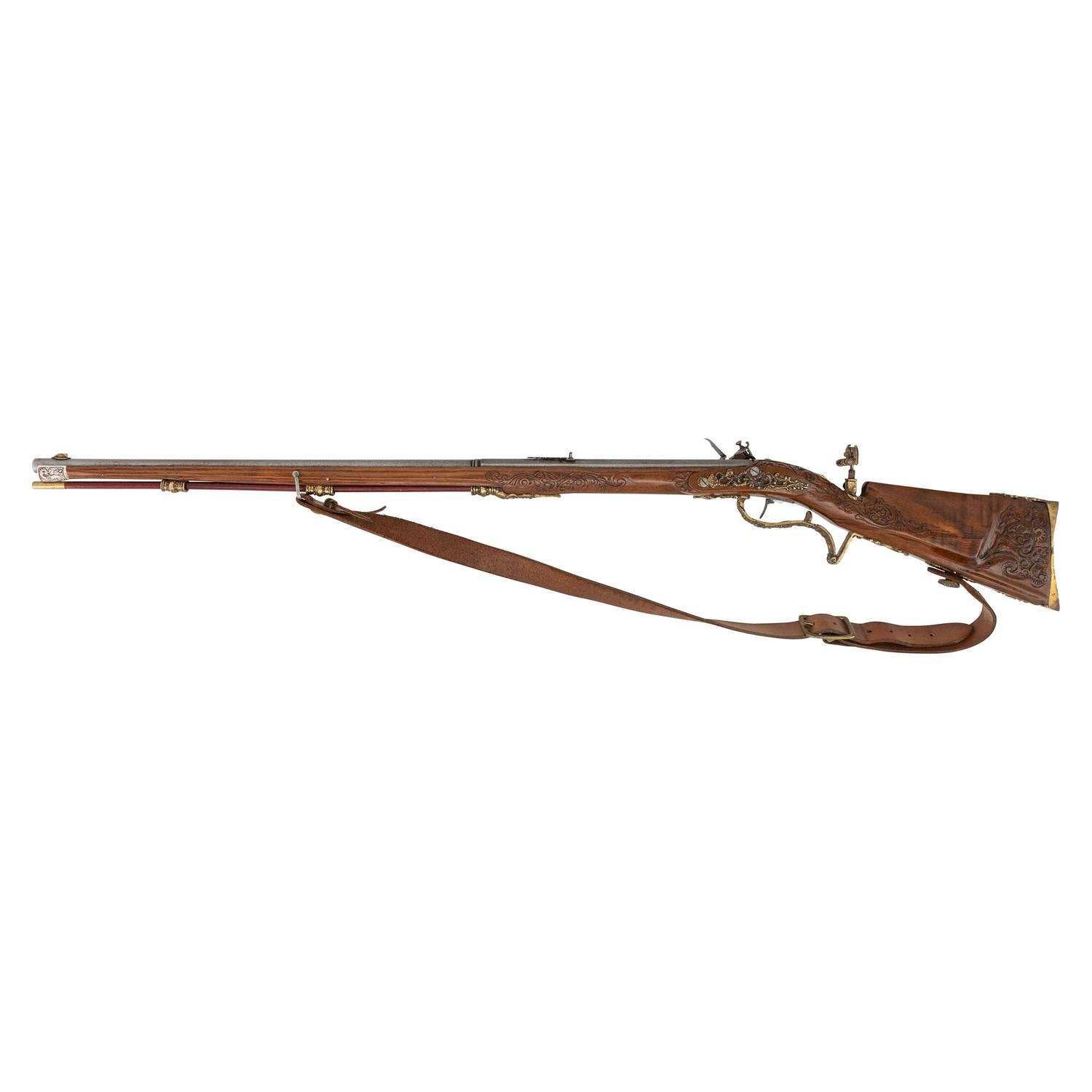 Carved Contemporary Flintlock "Mini Jaeger" Rifle