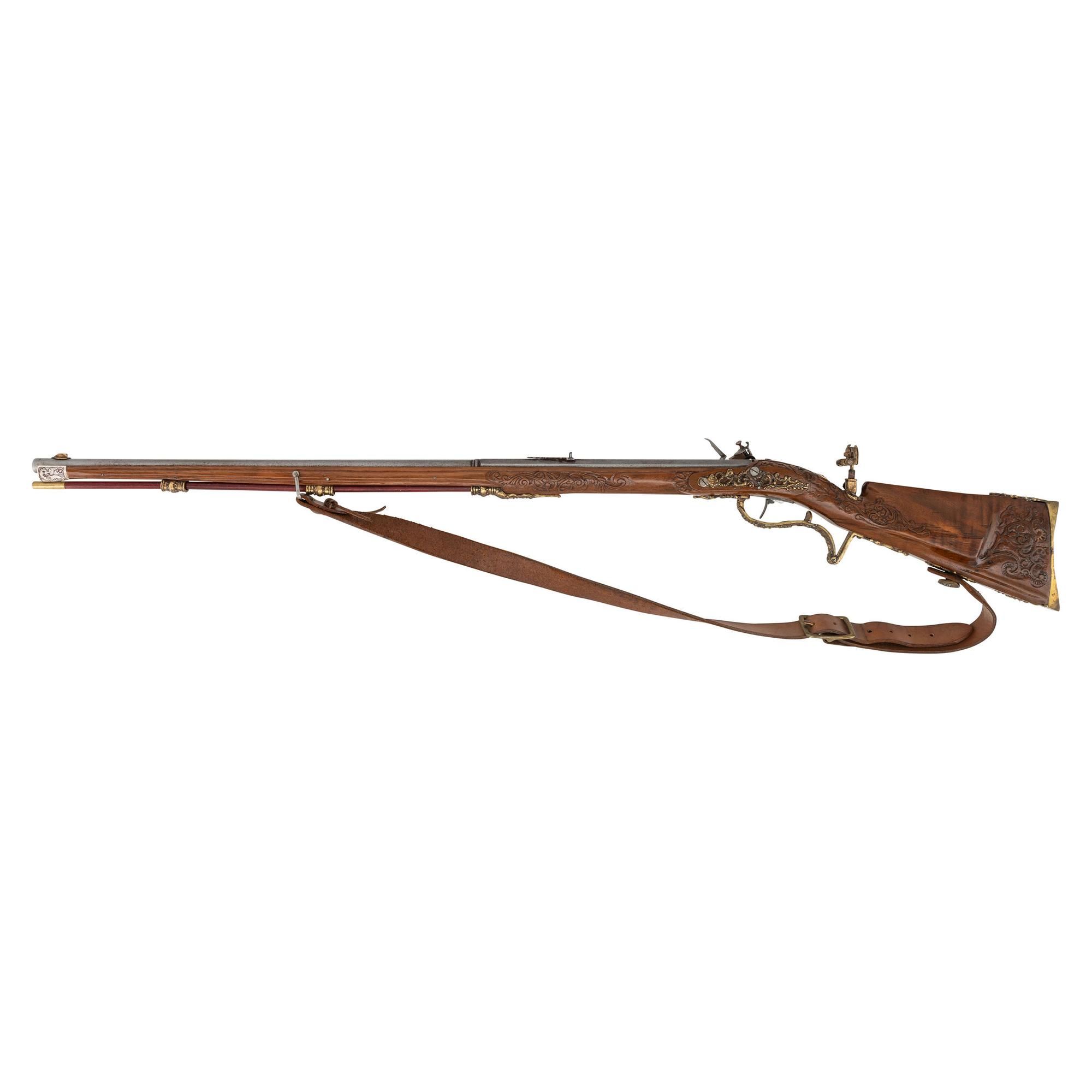 Carved Contemporary Flintlock "Mini Jaeger" Rifle