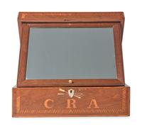 A Sailor-Made and Patriotically-Inlaid Walnut Dressing Box, Massachusetts, Mid-19th Century