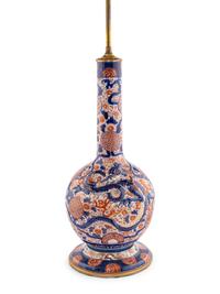 A Pair of Japanese Porcelain Vases Mounted as Lamps