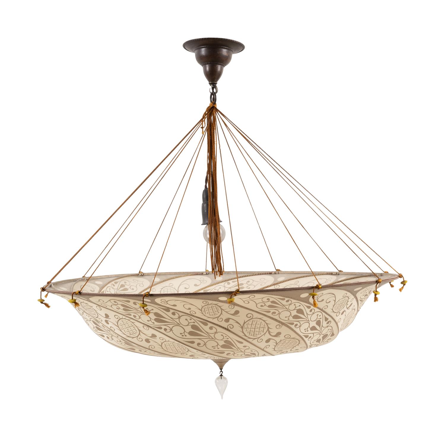 A Fortuny Casendello Silk Chandelier