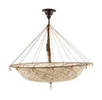 A Fortuny Casendello Silk Chandelier