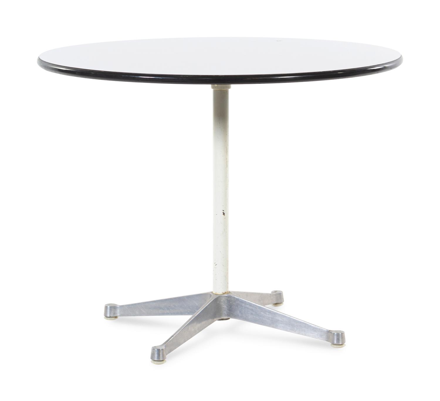 Set of Four DKR-2 Bikini Dining Chairs, together with an Aluminum Group Dining Table Herman Miller, USA