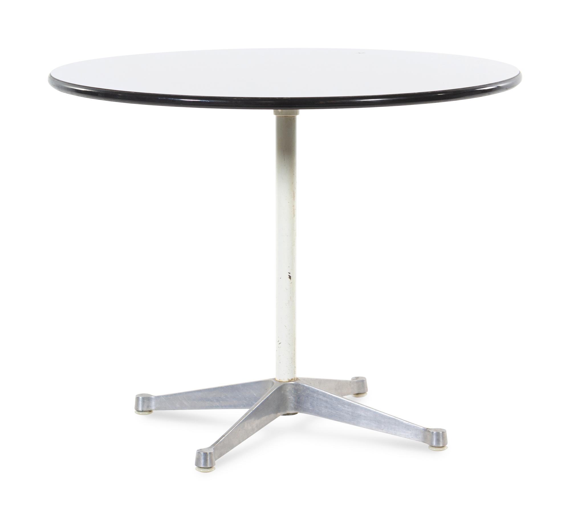 Set of Four DKR-2 Bikini Dining Chairs, together with an Aluminum Group Dining Table Herman Miller, USA