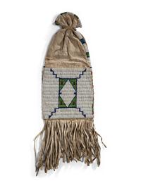 Sioux Beaded Hide Tobacco Bag