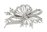 A Platinum and Diamond Spray Brooch, 15.10 dwts.