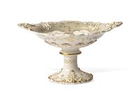 An English Porcelain Polychrome-Painted and Parcel-Gilt Compote