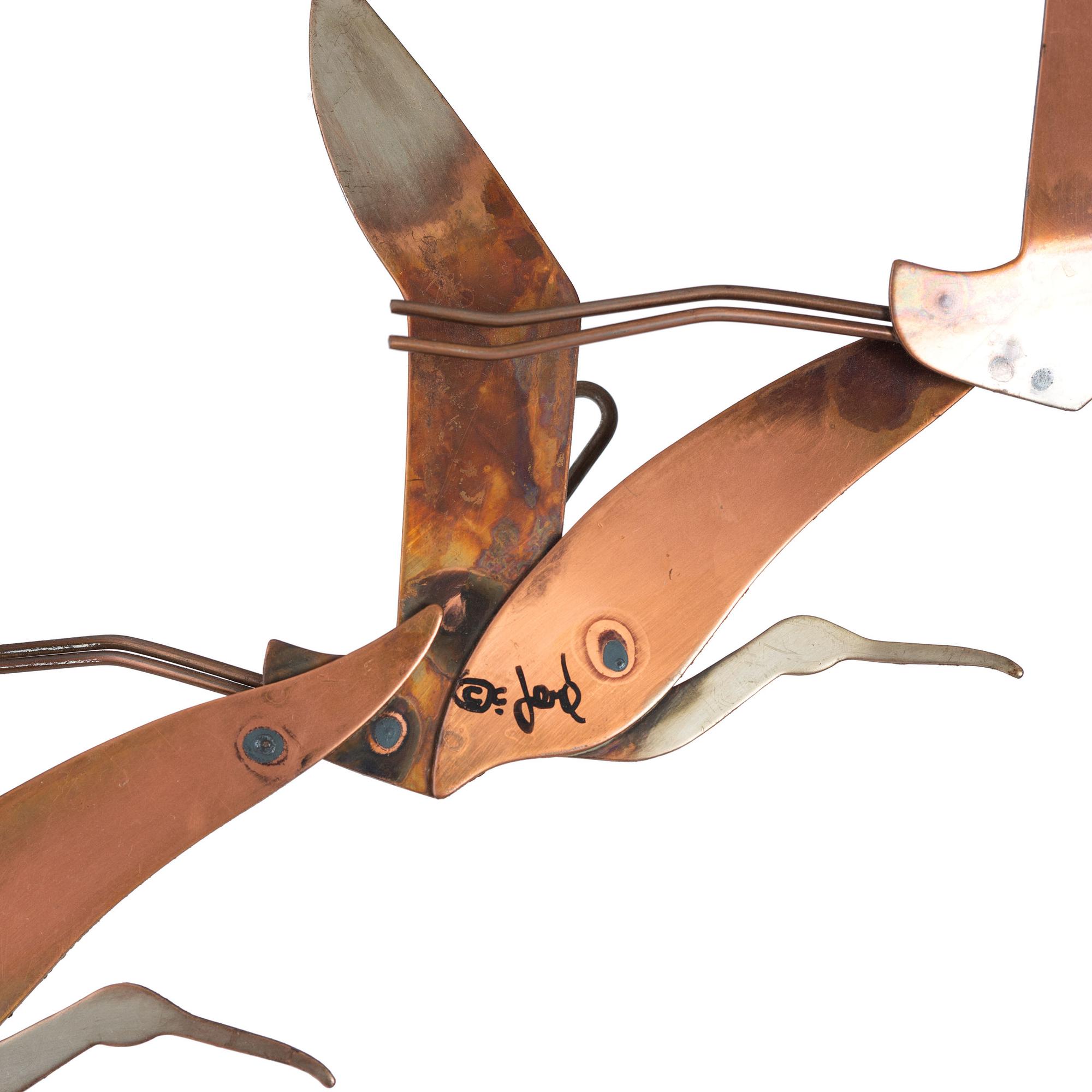 Curtis Jere Birds in Flight Metal Wall Sculpture