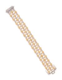 COLORED DIAMOND AND DIAMOND BRACELET