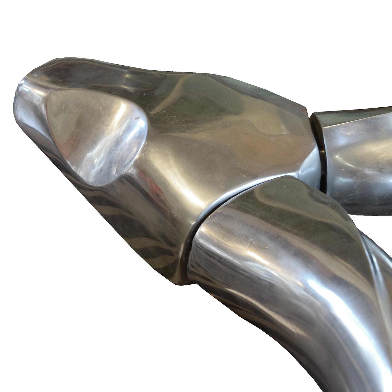 A Modern Aluminum Antelope 35" W x 6" D x 43" H — France, 21st Century