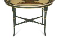 A Regency Style Painted Tole Tray Top Table