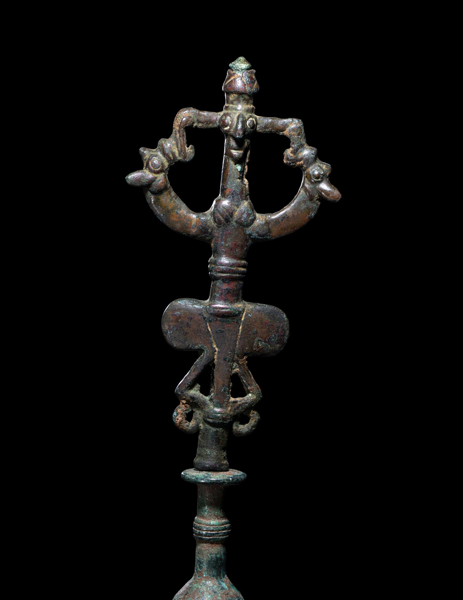 A Luristan Bronze Finial with The Master of the Animals