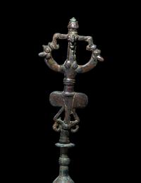 A Luristan Bronze Finial with The Master of the Animals