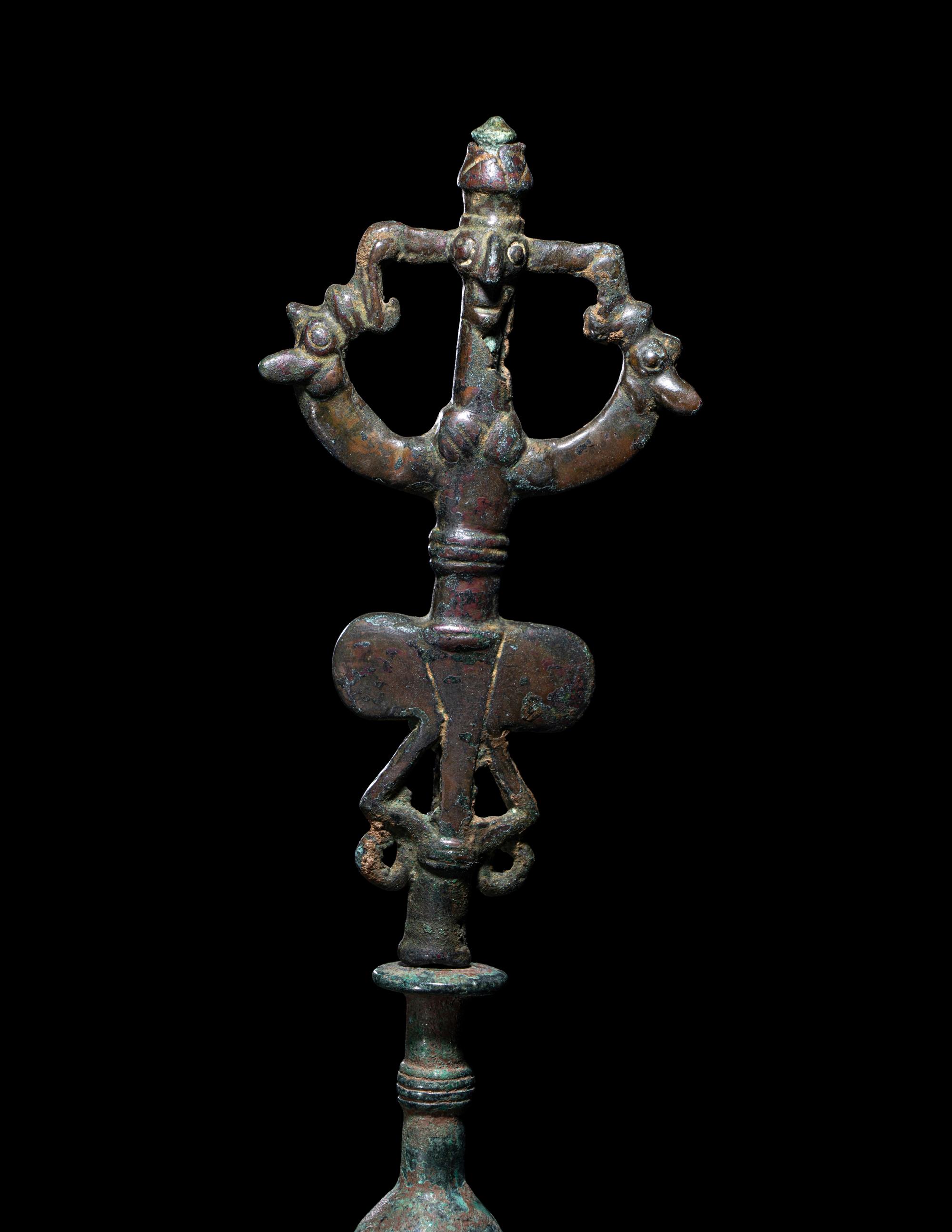 A Luristan Bronze Finial with The Master of the Animals