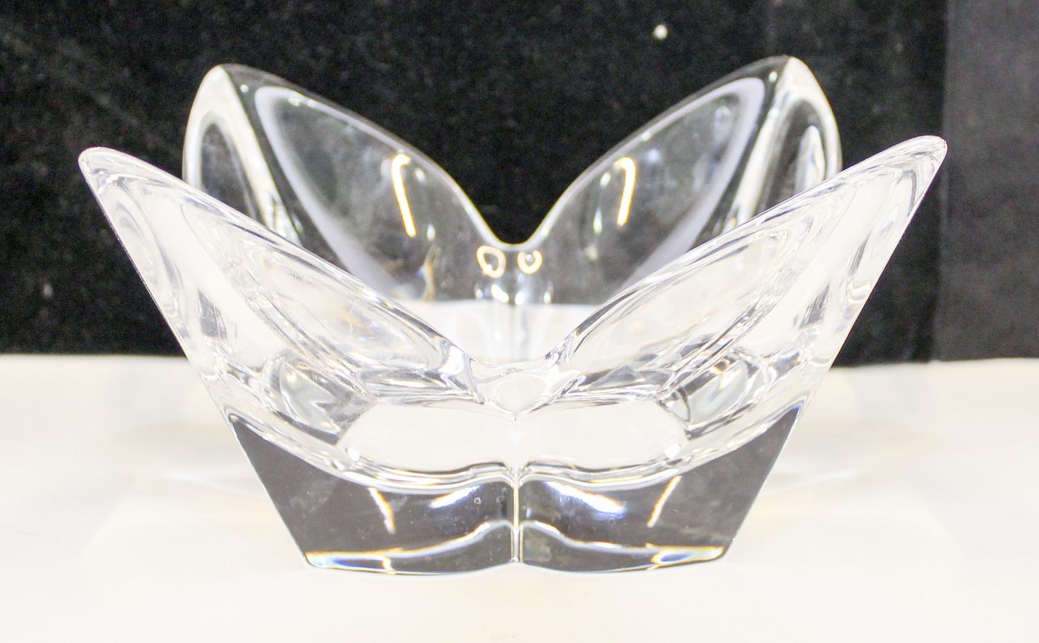 An Orrefors Glass Bowl. Width 9 1/2 inches.