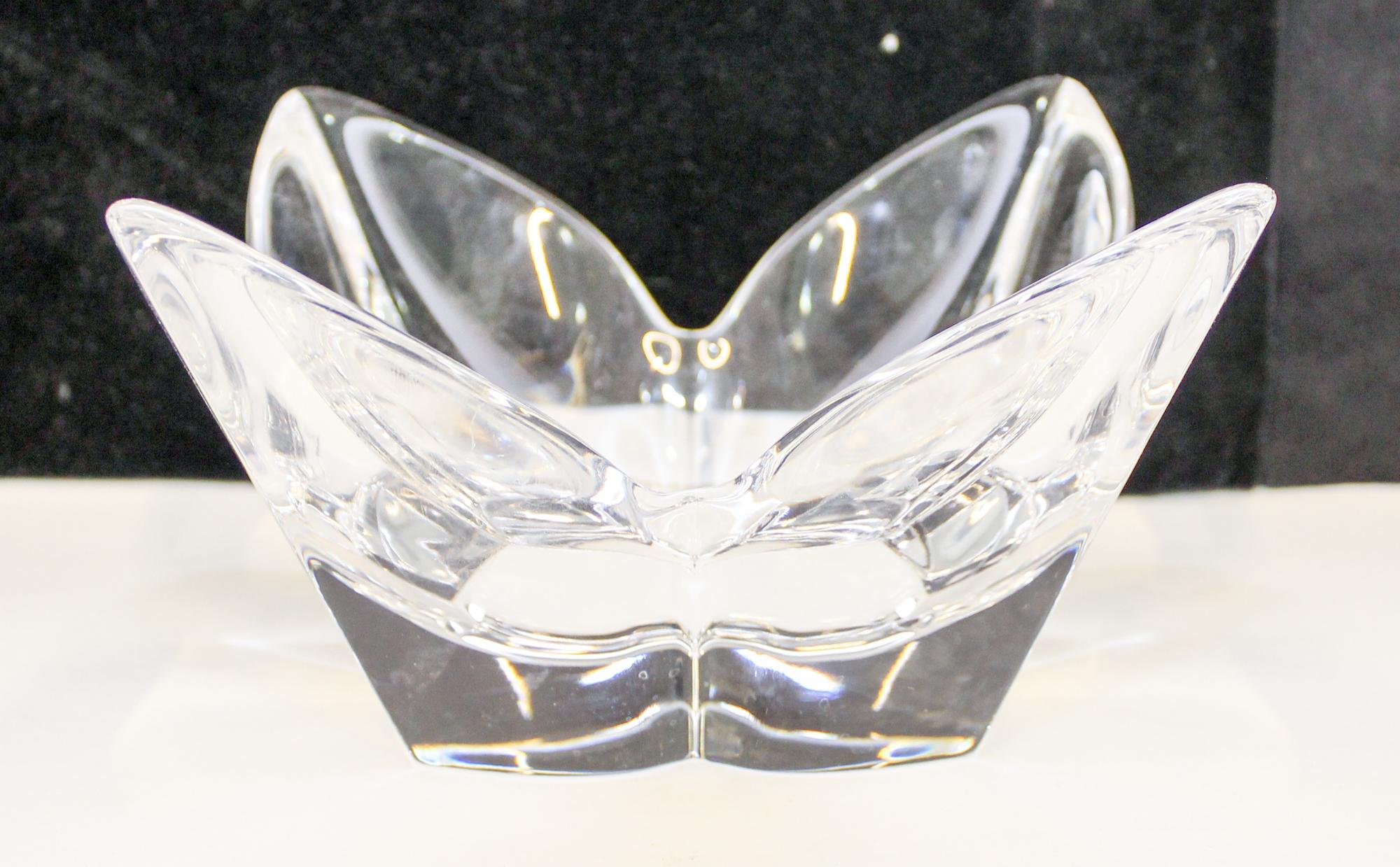 An Orrefors Glass Bowl. Width 9 1/2 inches.