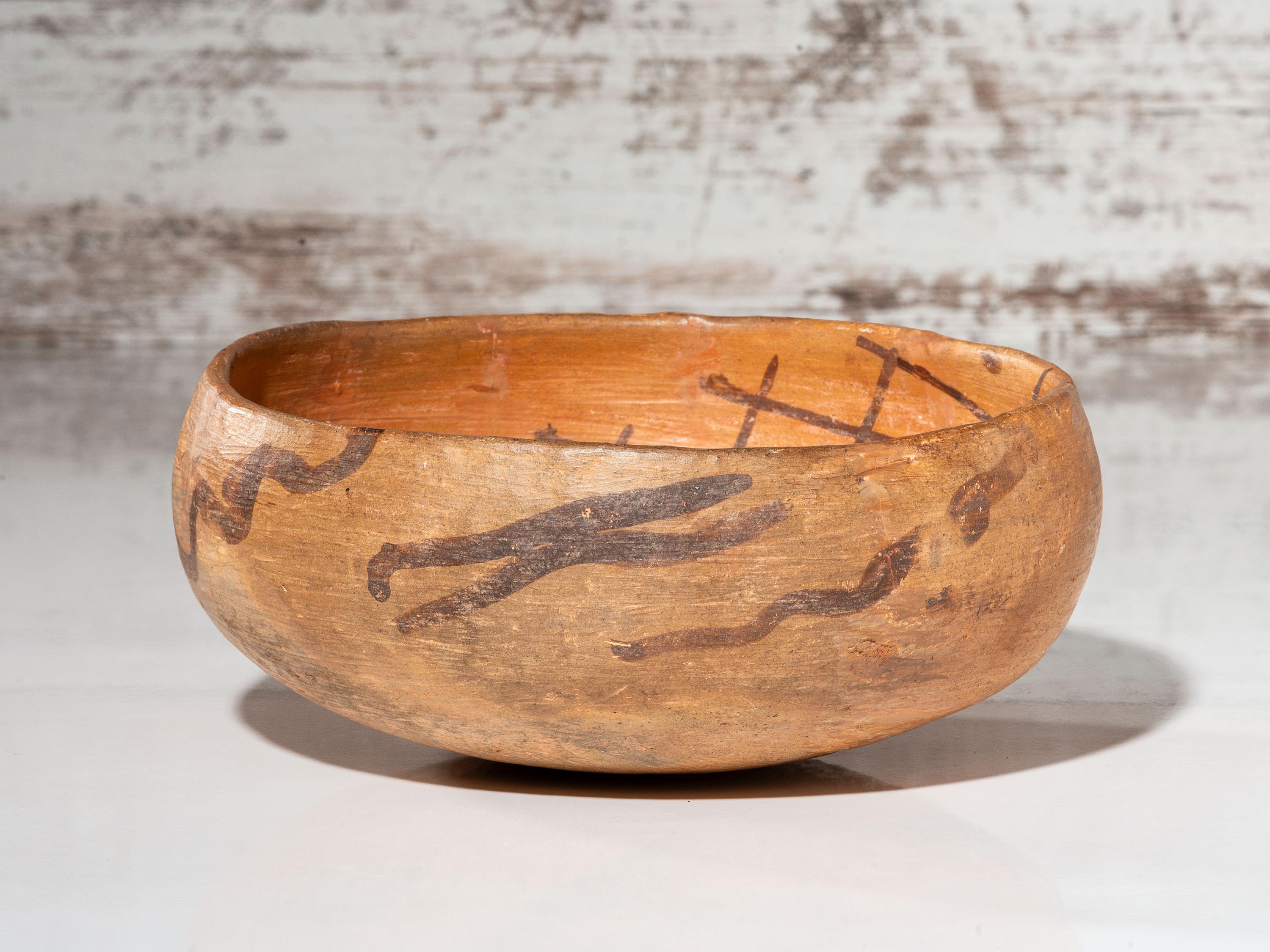 Ancestral Pueblo, White Mountain Redware Pottery Bowl