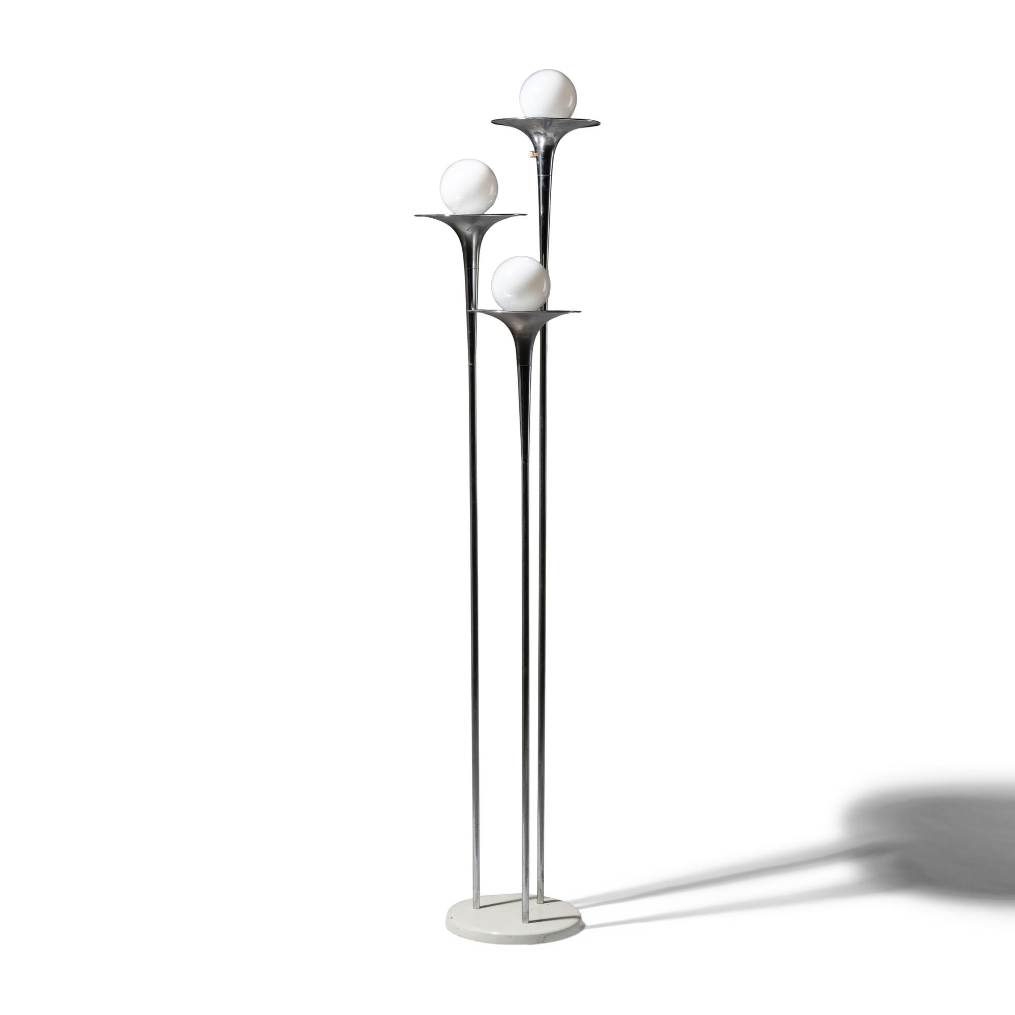 Trumpet floor lamp, Italian