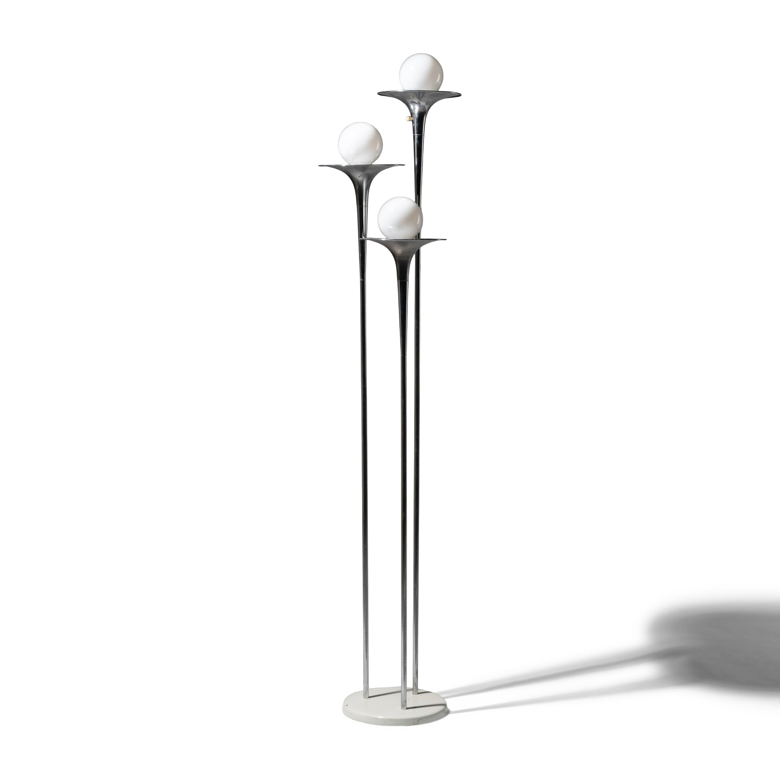 Trumpet floor lamp, Italian