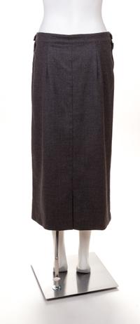 An Hermès Grey Wool Sheath Skirt, Size 46.