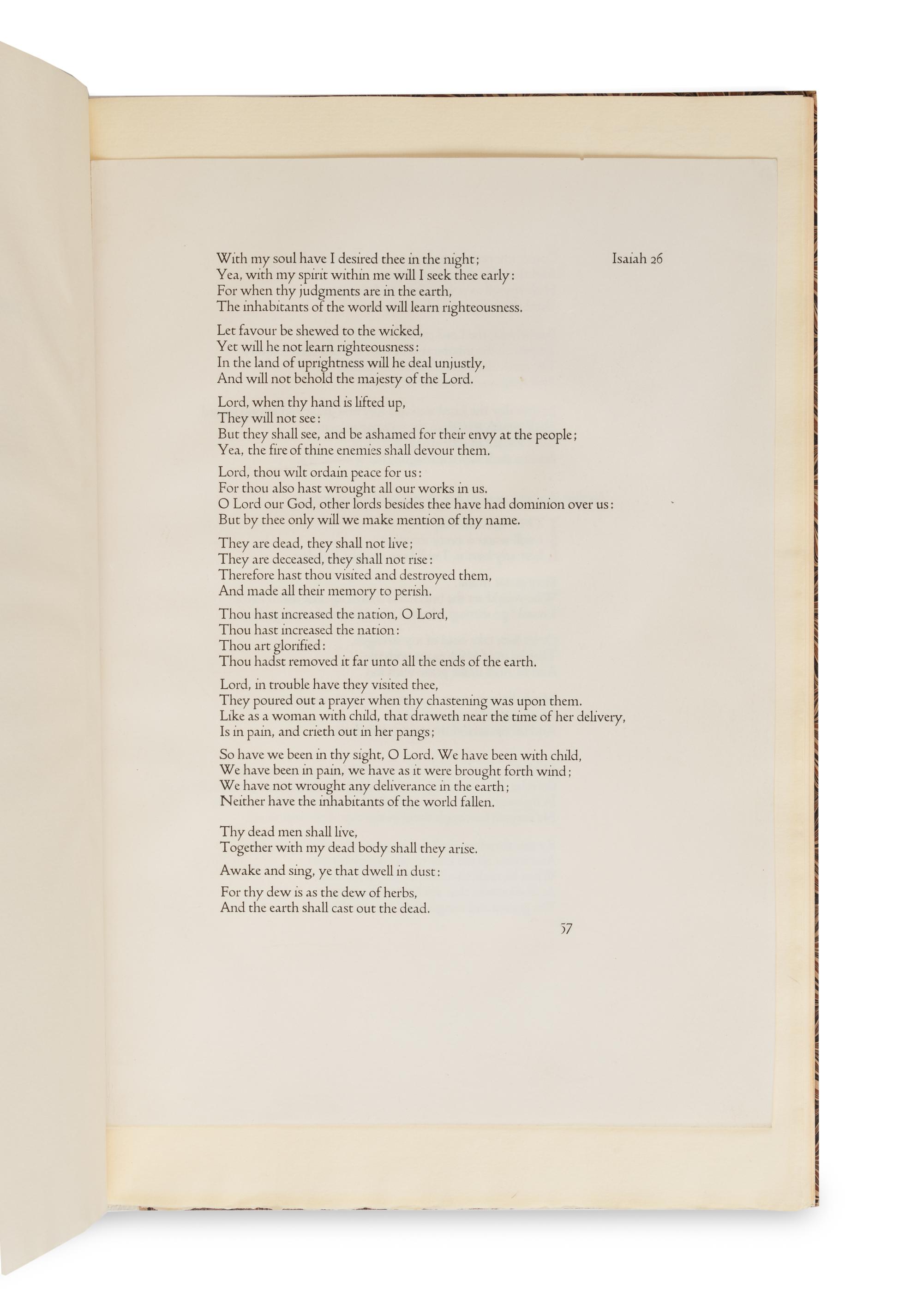 [DOVES PRESS -- LEAF BOOK]. STROUSE, Norman H. (1906-1993) and DREYFUS, John (1918-2002). C-S, The Master Craftsman . Harper Woods, MI: [Printed by Leonard F. Bahr at] The Adagio Press, 1969.