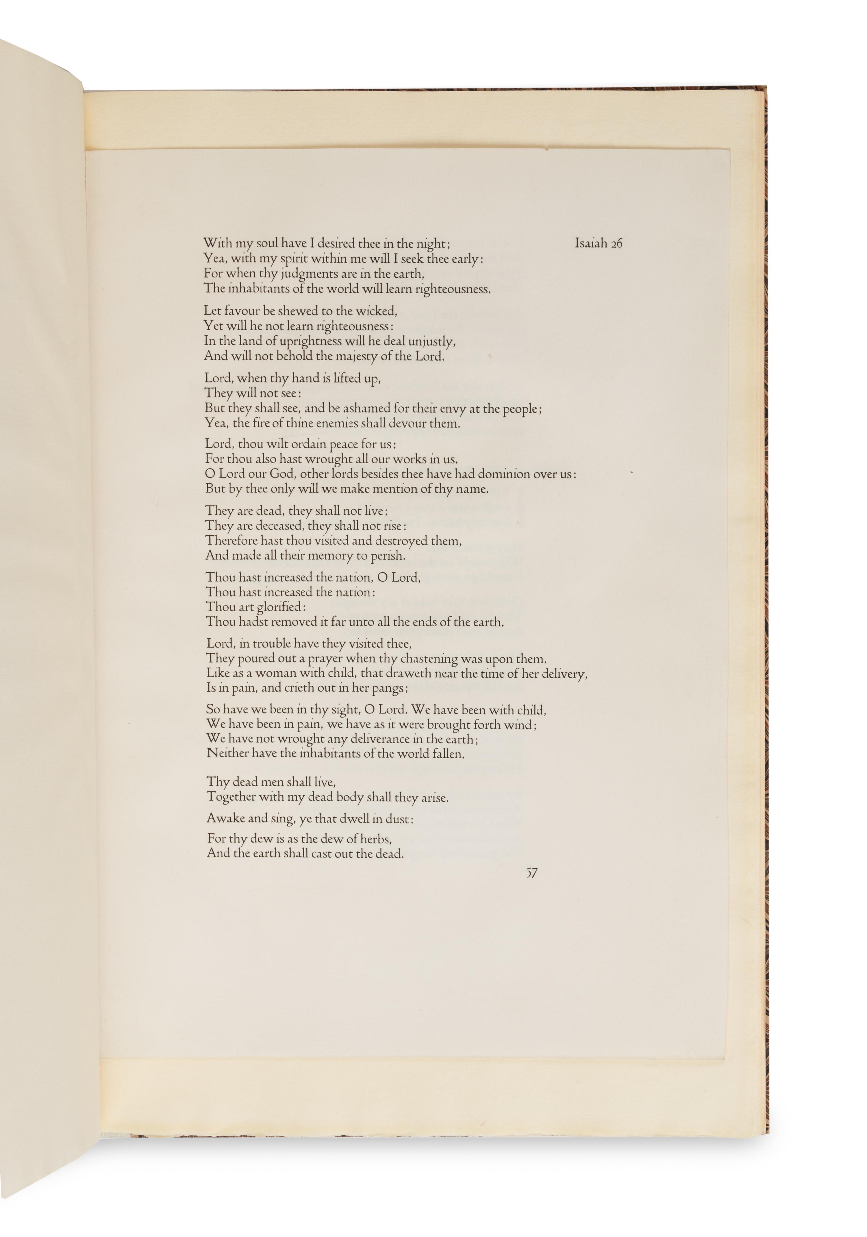 [DOVES PRESS -- LEAF BOOK]. STROUSE, Norman H. (1906-1993) and DREYFUS, John (1918-2002). C-S, The Master Craftsman . Harper Woods, MI: [Printed by Leonard F. Bahr at] The Adagio Press, 1969.
