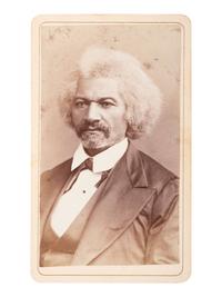 [DOUGLASS, Frederick (1818-1895)]. Unpublished CDV of Frederick Douglass. Bangor, Maine: C.L. Marston. Descended directly in the family of Vice President Hannibal Hamlin (1809-1891).