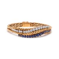 BOUCHERON, DIAMOND AND SAPPHIRE SURPRISE WRISTWATCH