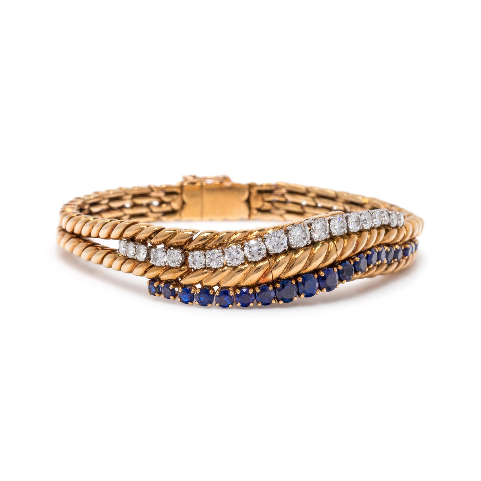 BOUCHERON, DIAMOND AND SAPPHIRE SURPRISE WRISTWATCH