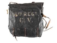 [CIVIL WAR]. Knapsack with contents carried by Private Charles L. Taylor, Company K, 16th Connecticut Volunteer Infantry.
