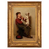 John George Brown (American, 1831-1913) — Steady , c. 1902