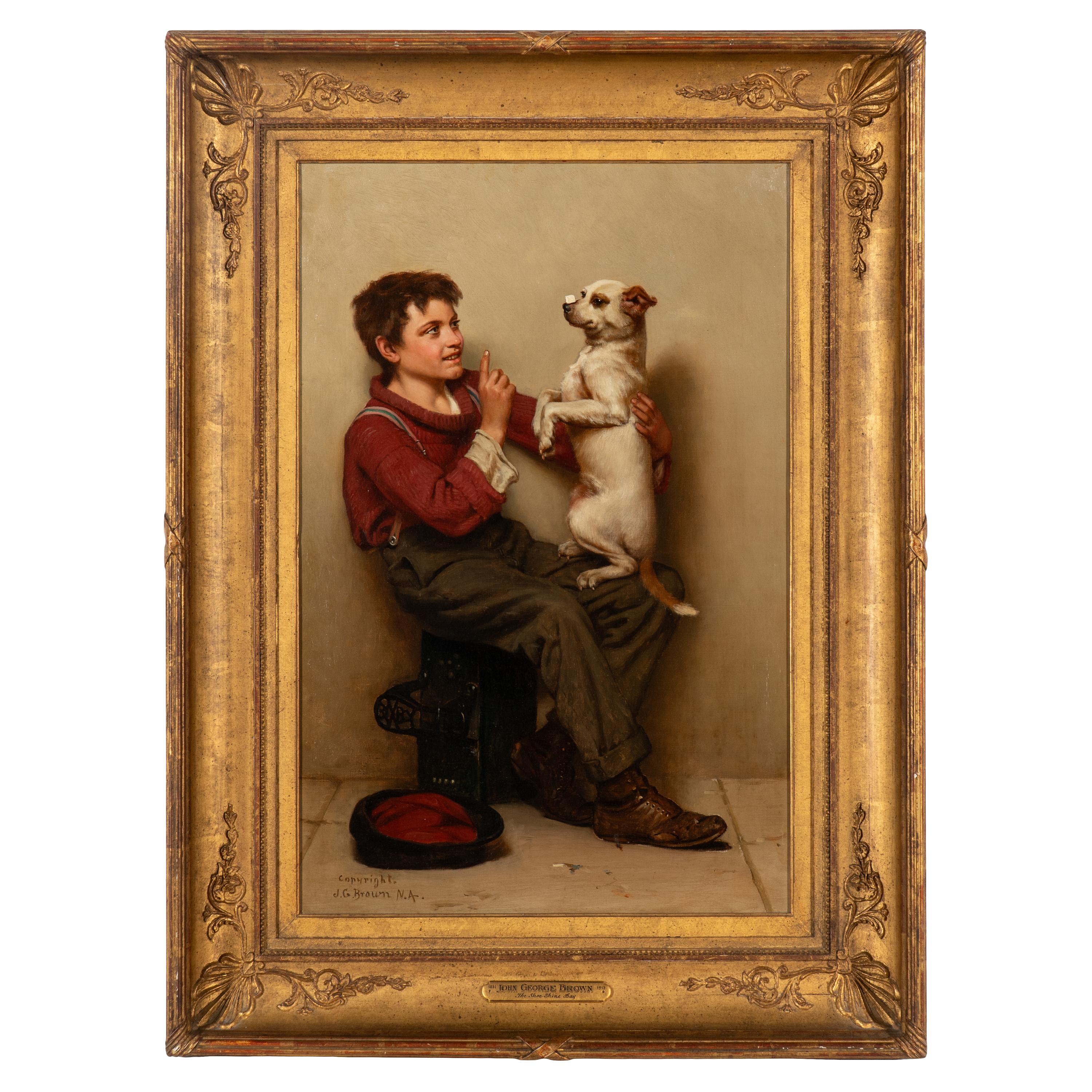 John George Brown (American, 1831-1913) — Steady , c. 1902