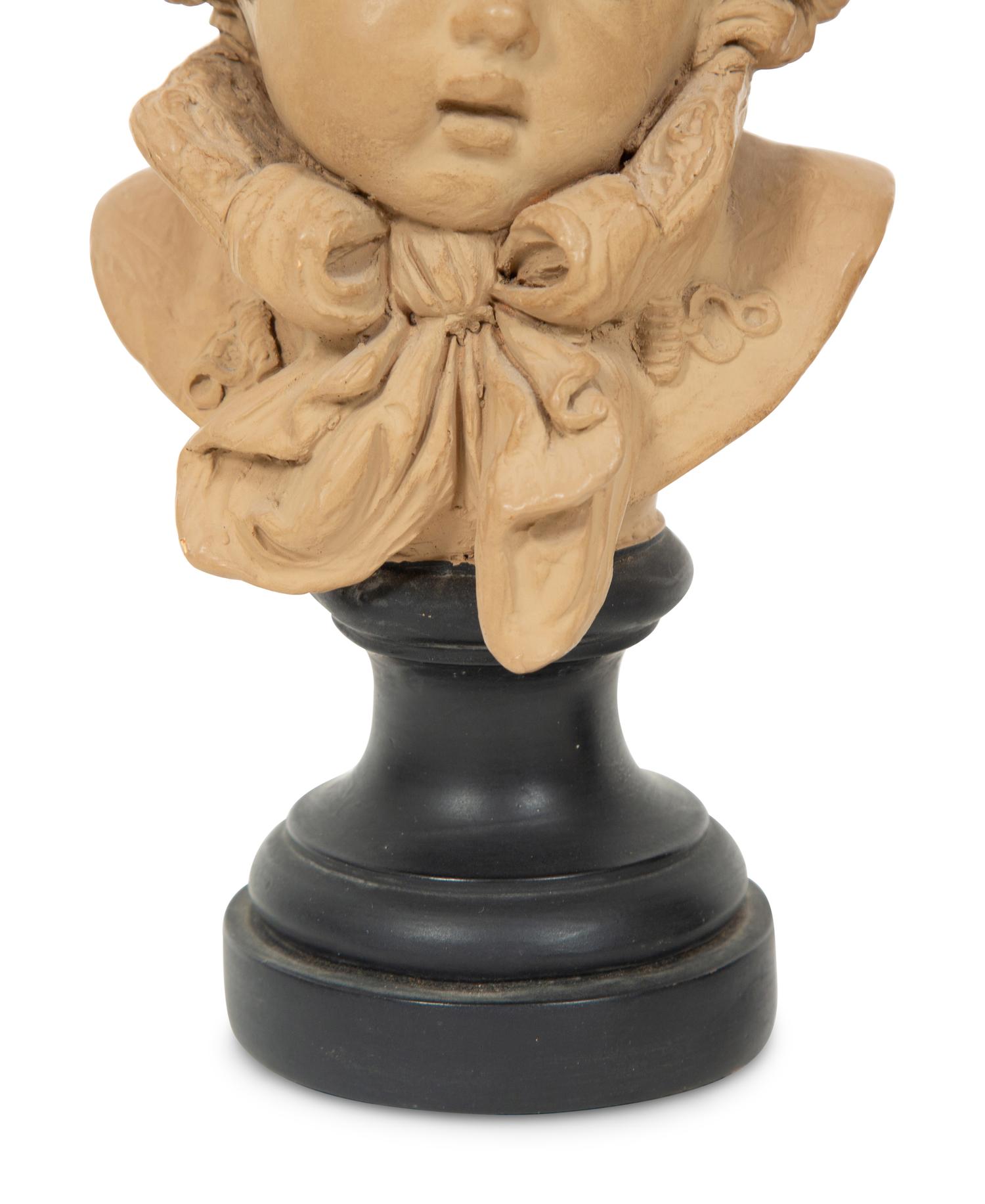 Busts of a Girl and Boy , circa 1880