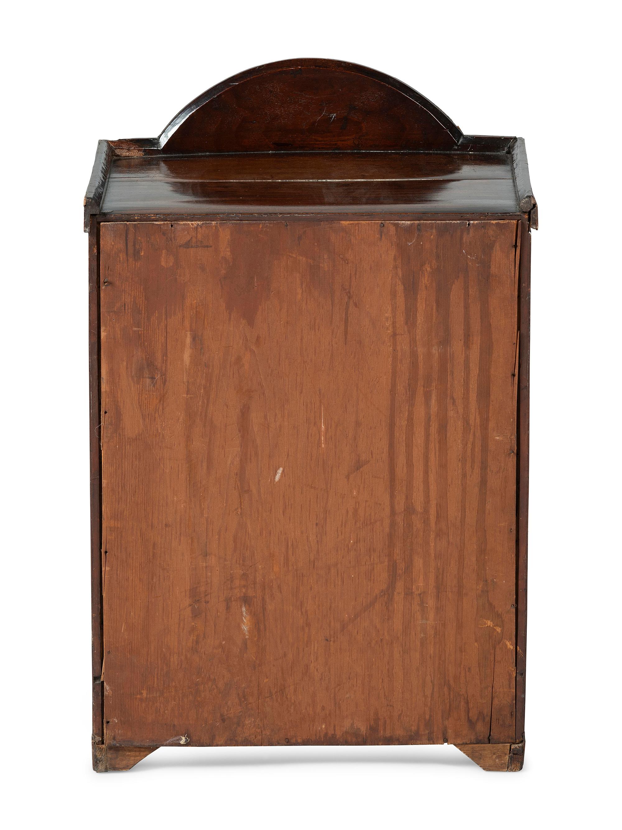 A Regency Inlaid Mahogany Bowfront Collector's Cabinet