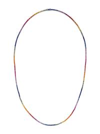 MULTICOLOR SAPPHIRE LONGCHAIN NECKLACE
