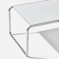 American Modern and Marcel Breuer (American, b. Hungary, 1902-1981) Even Arm Sofa, USA, circa 1960s, and a "Laccio" Coffee Table, designed 1925, the present lot circa 1970s