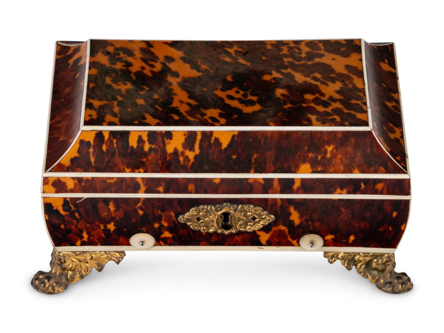 A Palais Royal Tortoise Shell Musical Sewing Necessaire