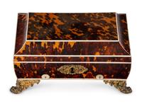 A Palais Royal Tortoise Shell Musical Sewing Necessaire