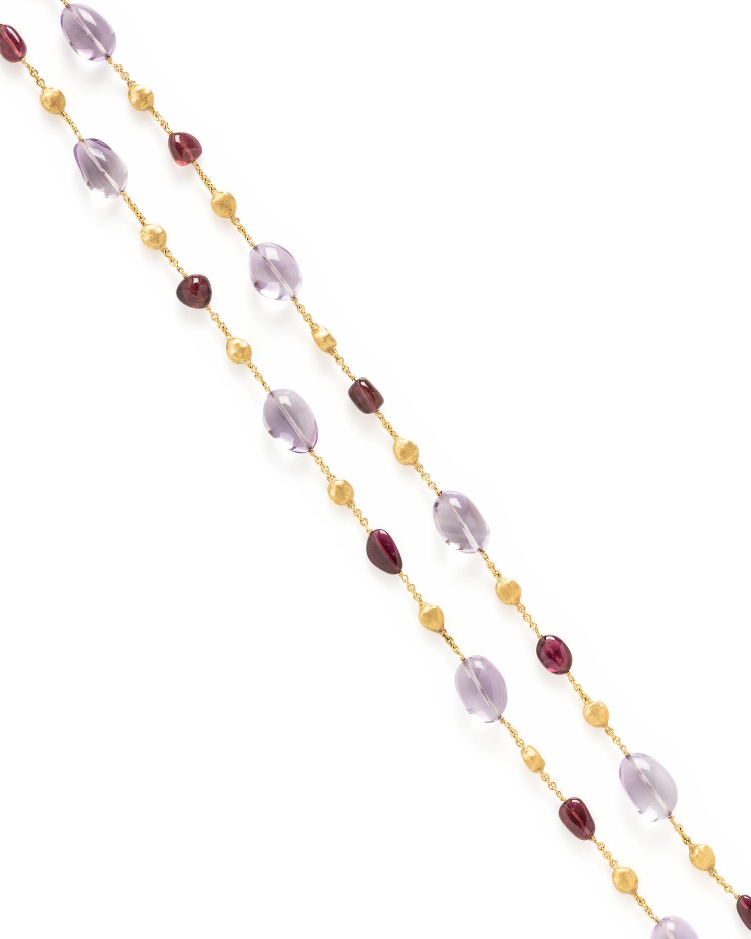 MARCO BICEGO, YELLOW GOLD AND MULTIGEM NECKLACE