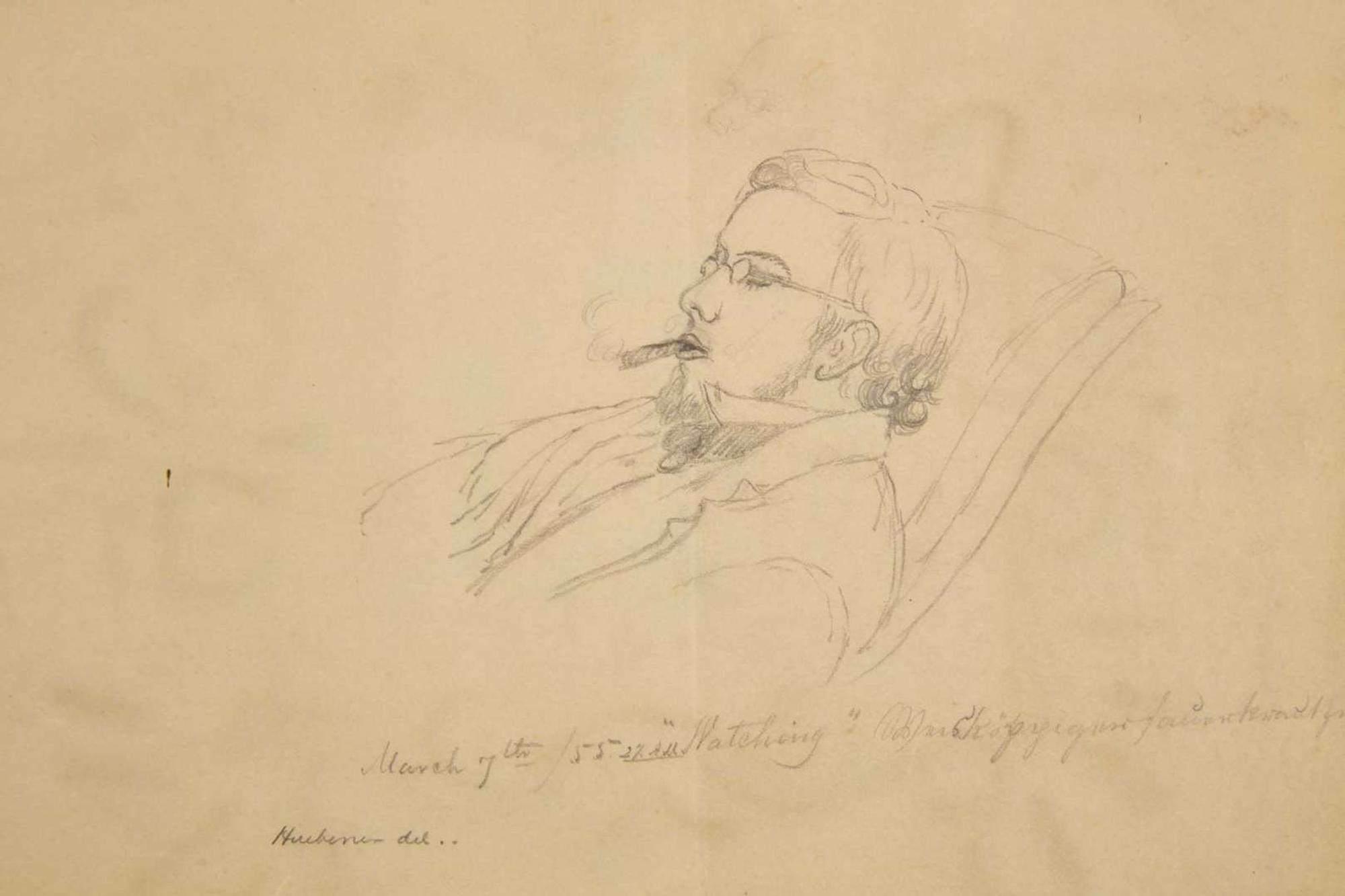 A Nazareth Hall sketchbook Nazareth, PA, dated November 18, 1854 to May 1855