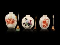Three Chinese Porcelain Snuff Bottles