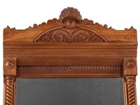 An Eastlake Style Hall Mirror with Marble Top Cabinet Base