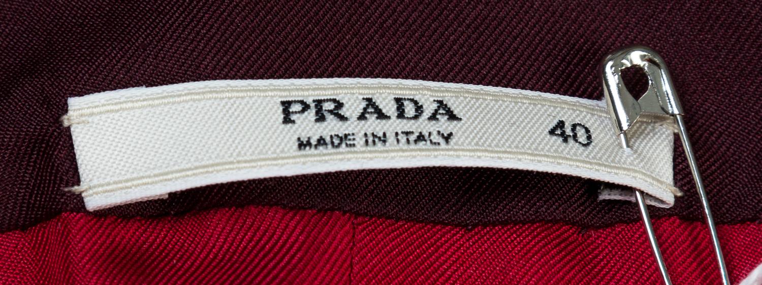 A Prada Red and Green Cotton Crocheted Cardigan, Size 40.