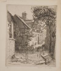 Caroline Helena Armington (American, 1875–1939) — Le Petit Pont a Moret , 1917; Together with Quoi Vert, Bruges , 1908 ; and Ferme a Caudebec-en-Caux , 1921 (Three Works)
