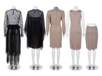 Four Designer Ensembles: Two Oscar de la Renta, One Chloé, and One Fendi