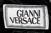 A Gianni Versace Black Leather Moto Jacket, No size.