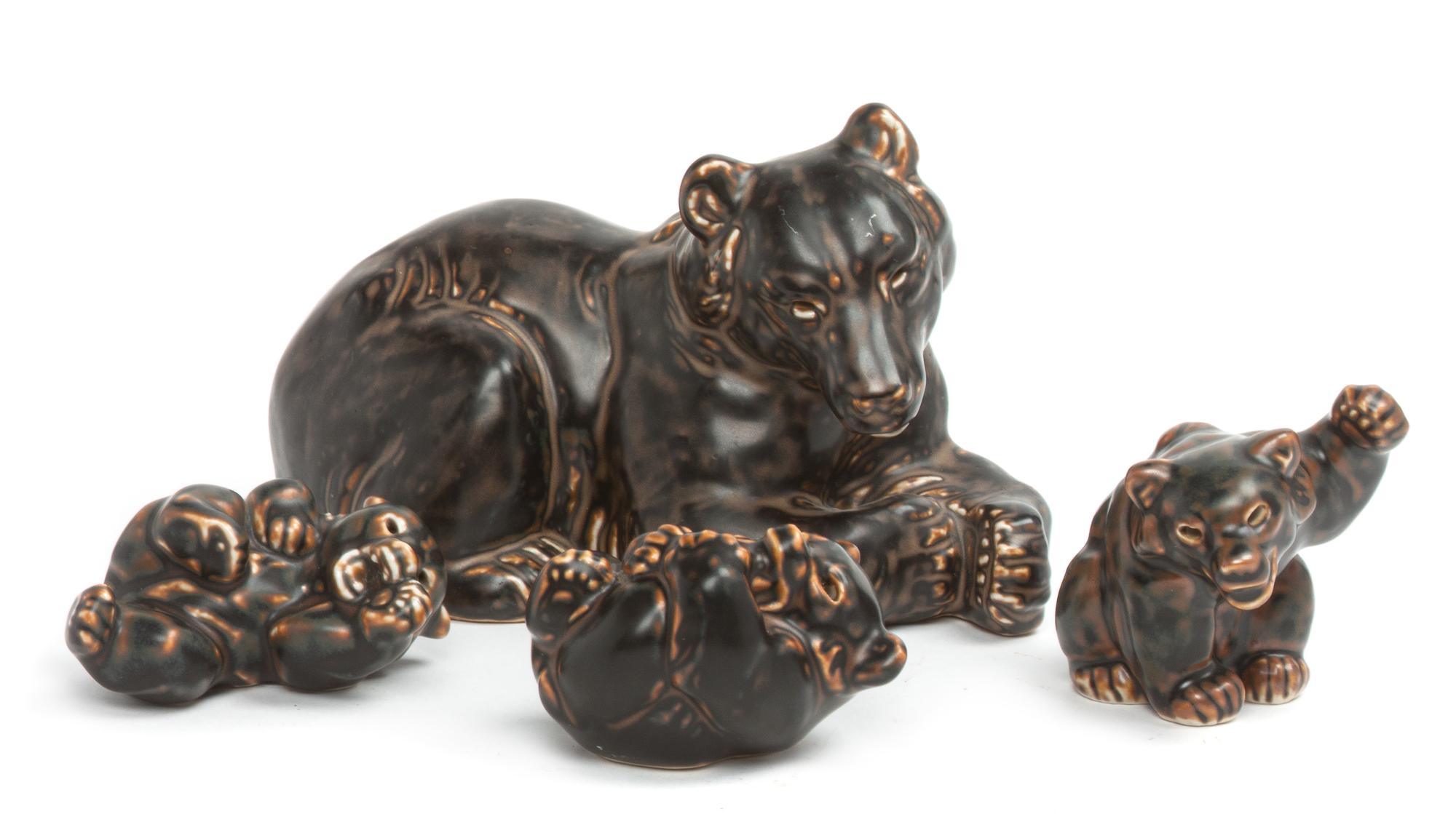 Four Royal Copenhagen Porcelain Figures Width of widest 8 1/2 inches. — 20TH CENTURY