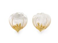 TIFFANY & CO., ANGELA CUMMINGS, MOTHER-OF-PEARL PETAL EARRINGS