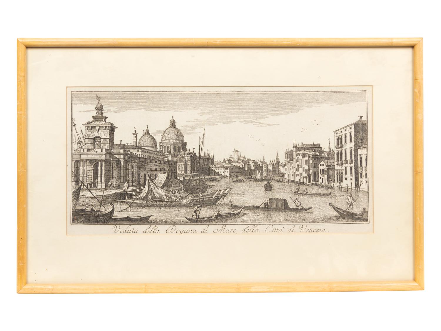 Four Etchings Depicting Venice