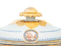 A Chinese Export Porcelain Tureen and Cover with Underplate